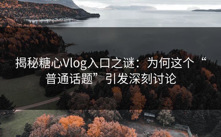 揭秘糖心Vlog入口之谜:为何这个“普通话题”引发深刻讨论 揭秘糖心Vlog入口之谜:为何这个“普通话题”引发深刻讨论