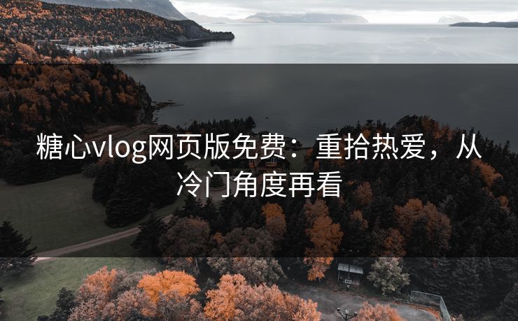 糖心vlog网页版免费：重拾热爱，从冷门角度再看